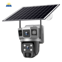 VTS02 6MP(3MP+3MP) 4G WIFI Dual Lens 3 Screens Solar Low Energy Security Camera Outdoor Network Wireless PTZ Camera