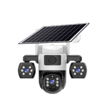 VTS26 6MP(2MP+2MP+2MP) 4G WIFI Three Lens 3 Screens Outdoor Solar Streetlight Camera 8W Low Power Cam