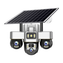 VTS30 6MP(2MP+2MP+2MP) 4G WIFI Three Lens 3 Screens Outdoor Solar Streetlight Camera 8W Low Power Cam
